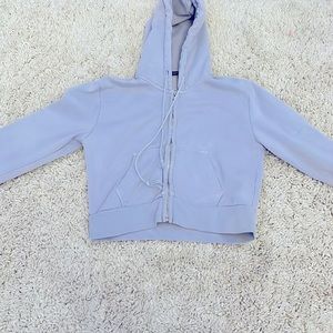 Blue brandy Melville zip hoodie